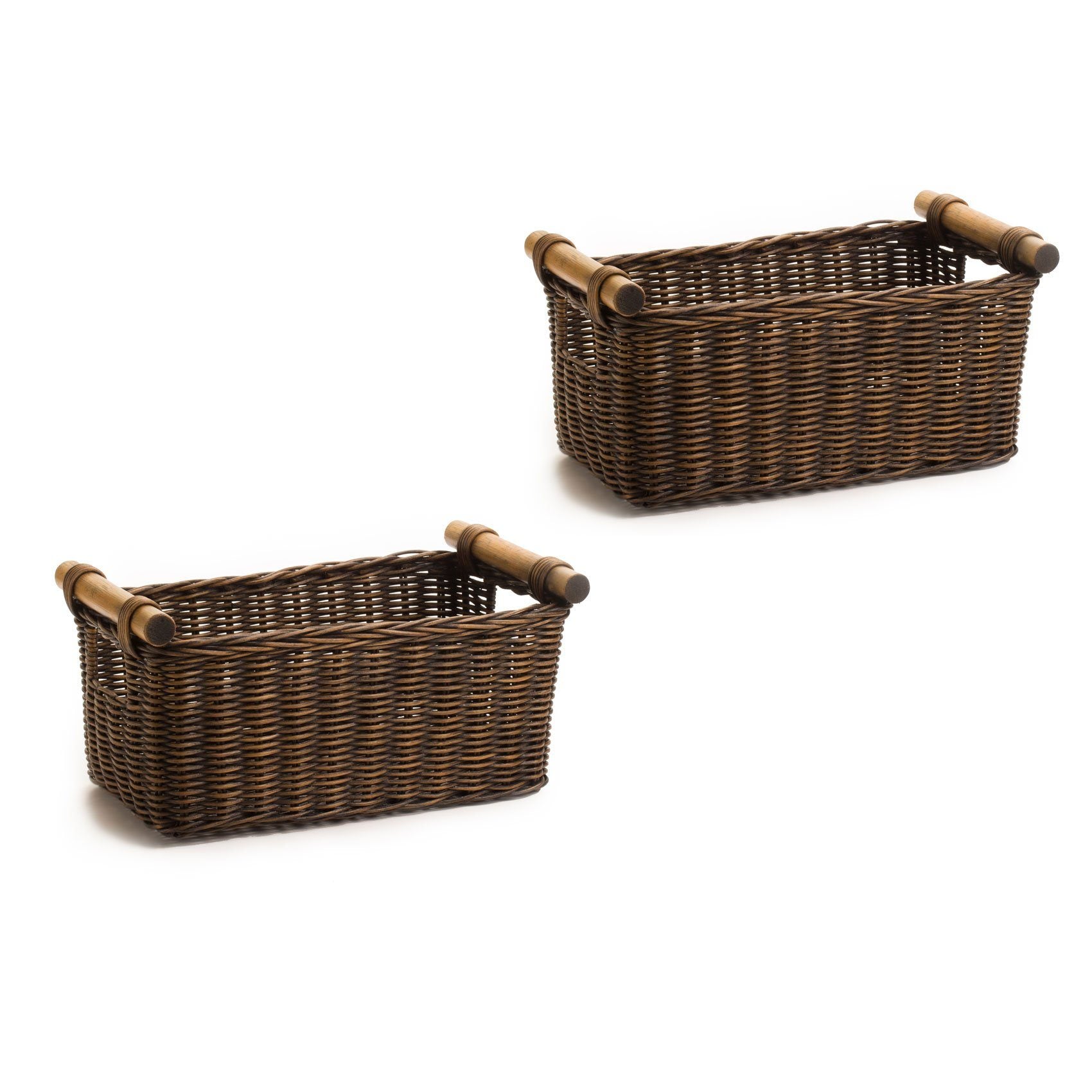 Petit Pole Handle Wicker Storage Basket