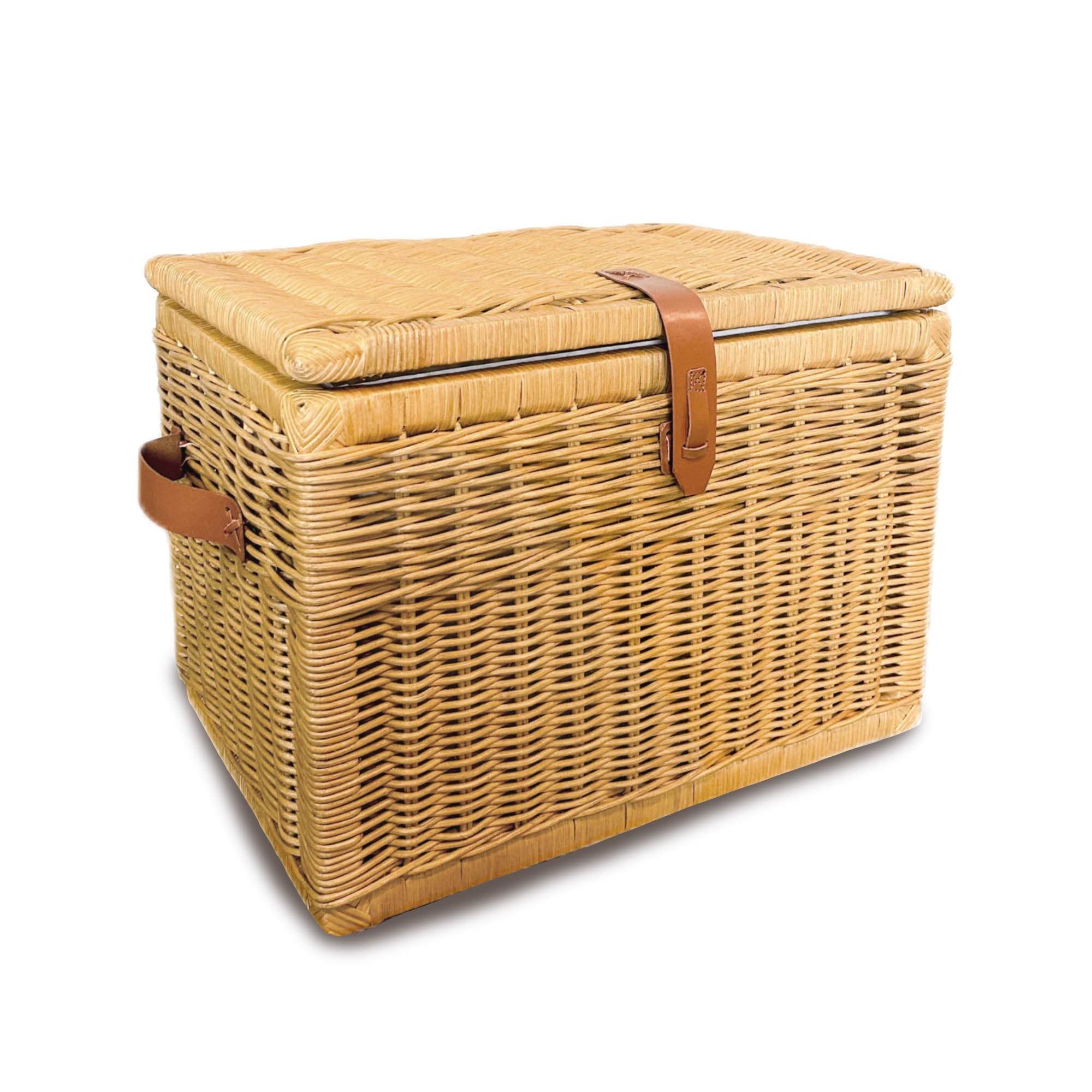 Deep Wicker Storage Trunk size L in Sandstone | The Basket Lady