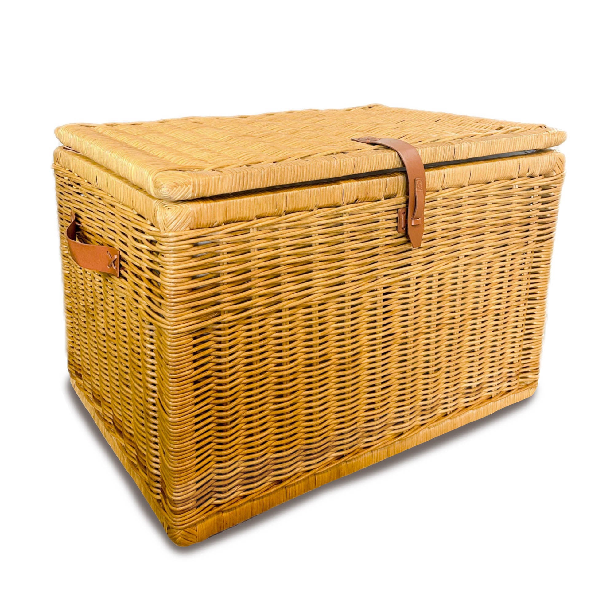 Deep Wicker Storage Trunk size XL in Sandstone | The Basket Lady