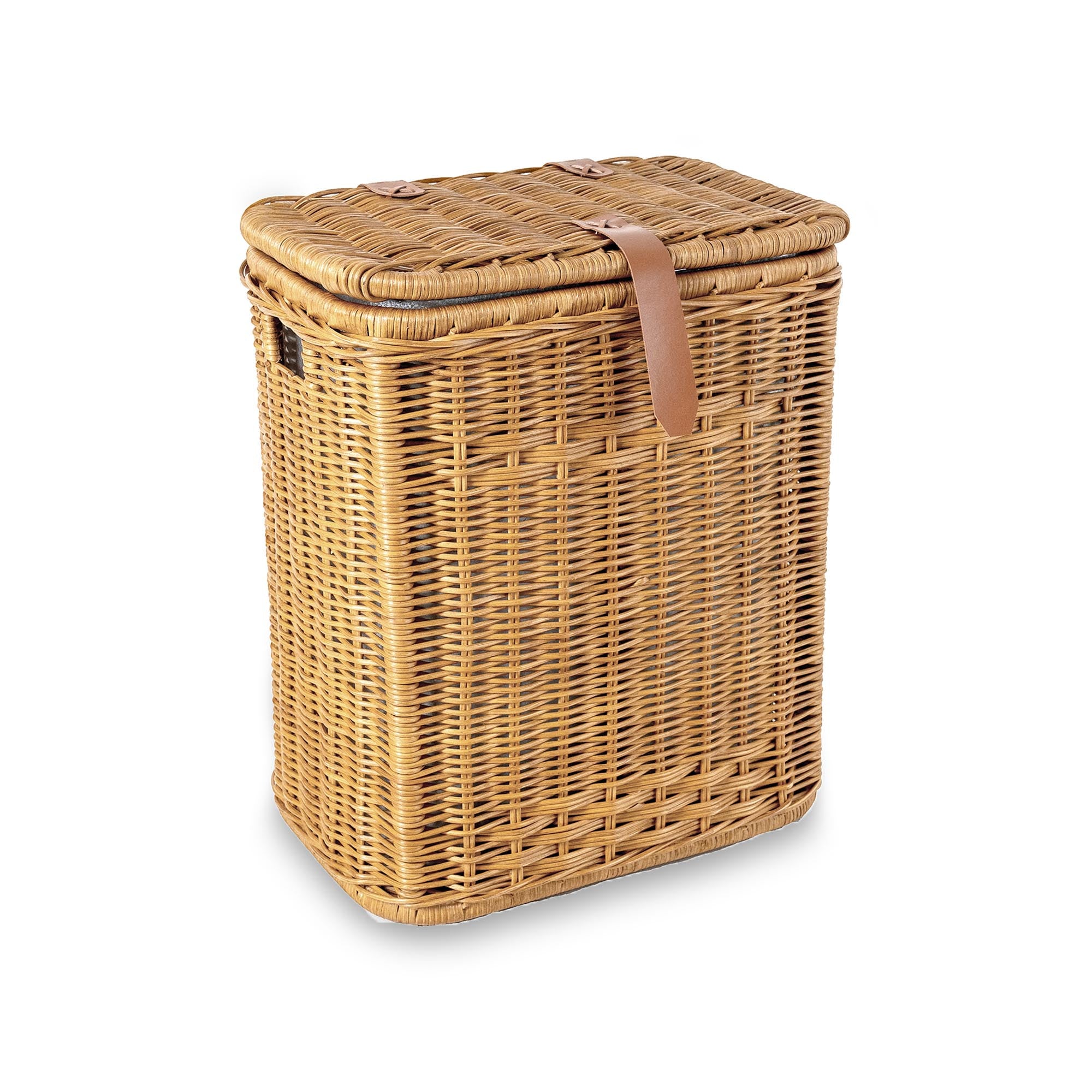 #color_sandstone - Wicker Divided Recycling Basket in Sandstone | The Basket Lady